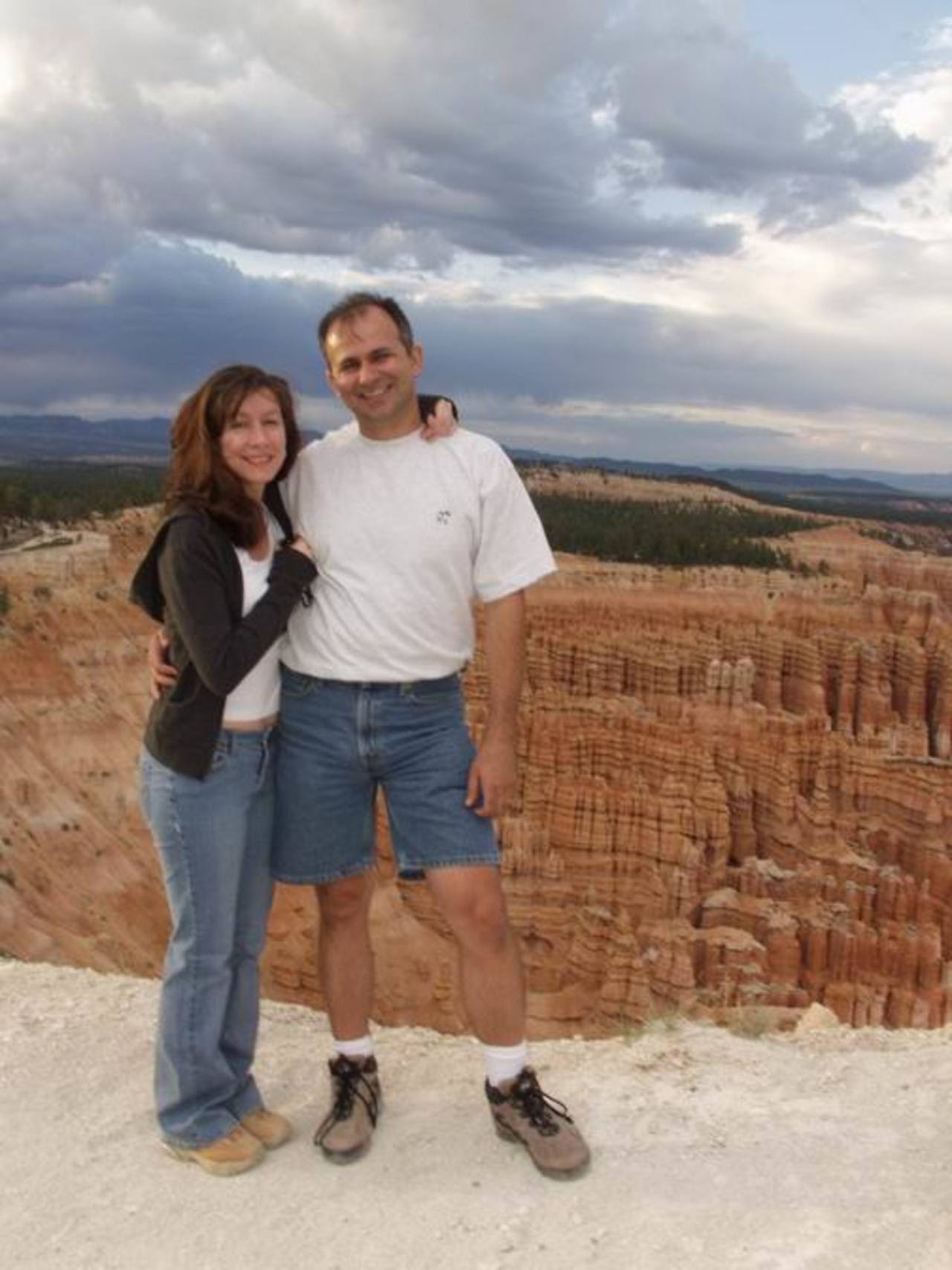 Themio and Christian at Bryce Canyon, February 2005